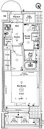アクサス池袋レジデンス 1Kの間取図画像