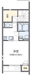 クレイノ綾瀬 1Kの間取図画像