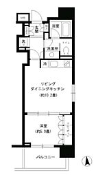 KDXレジデンス芝公園 1LDKの間取図画像