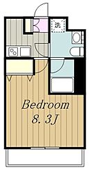 スパシエエクレクト 1Kの間取図画像
