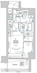 Raffistar中野本町 1DKの間取図画像