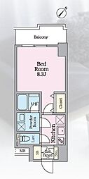 渋谷区代々木1丁目マンション 1Kの間取図画像