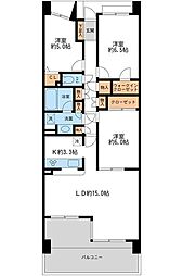 リーベスト西千葉 3LDKの間取図画像