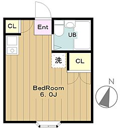 シエナ 1Kの間取図画像