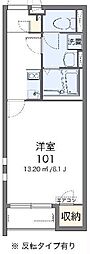 クレイノOOSHIMO 1Kの間取図画像
