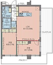 プレジオ北綾瀬ASIAN 2LDKの間取図画像