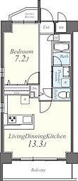 BonSoleil 1LDKの間取図画像