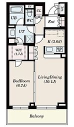 S-FORT横浜青葉台 1LDKの間取図画像