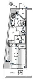 SIN-City本蓮沼BELLGRADE 1Kの間取図画像
