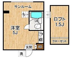 ReDEAL成増 ワンルームの間取図画像