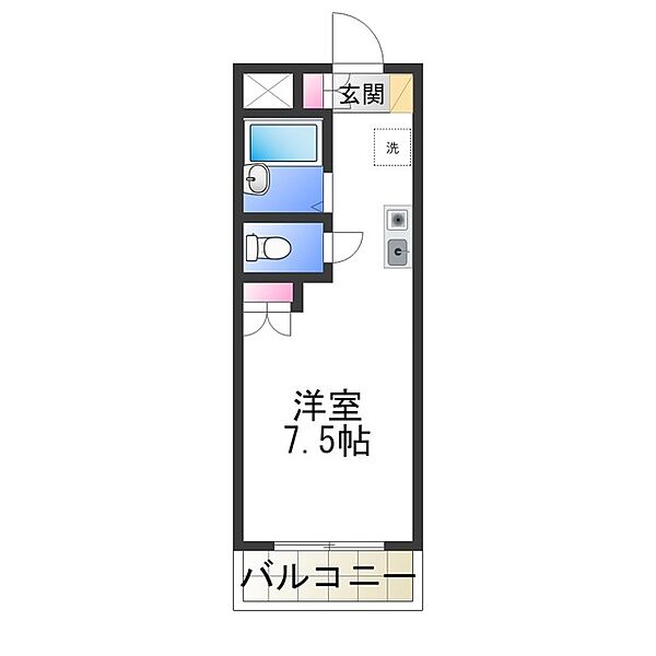 ハーベストコート ｜大阪府堺市中区深井水池町(賃貸マンション1K・3階・21.14㎡)の写真 その2