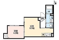 robot home 大塚 1LDKの間取図画像