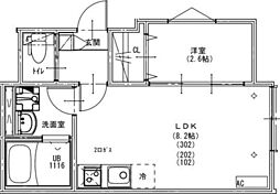 KEIAI RESIDENCE 日進II 1LDKの間取図画像