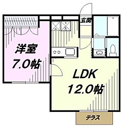 プレジデンシャル立川 1LDKの間取図画像