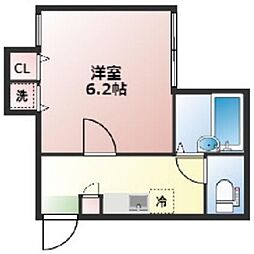アイコート青砥 1Kの間取図画像