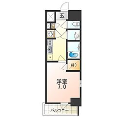 エスプレイスアーバンレジデンス 1Kの間取図画像