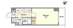 アルファコート青砥 1Kの間取図画像