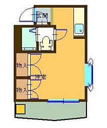 ダイアパレス京成大久保 ワンルームの間取図画像