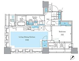 パークアクシス月島マチュアスタイル 5階1LDKの間取り