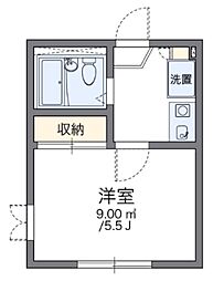 レオパレスデルニエ 1Kの間取図画像