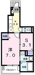 モデッサ・K 1SKの間取図画像