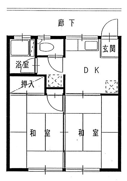 コーポ大山 203｜新潟県長岡市大山３丁目(賃貸アパート2DK・2階・34.78㎡)の写真 その2