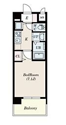 OrchidResidence塚本 1Kの間取図画像