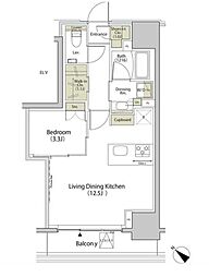 ザ・パークハビオ江古田 1LDKの間取図画像