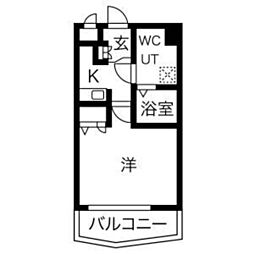 ドルチェヴィータ王子公園 1Kの間取図画像