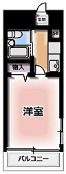 AZ武蔵小山 1Kの間取図画像