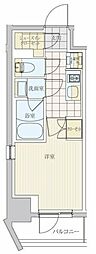 リビオメゾン戸越銀座 1Kの間取図画像