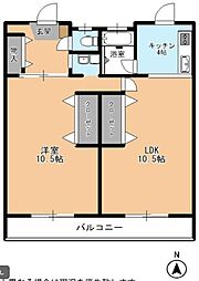 栄マンション 1LDKの間取図画像