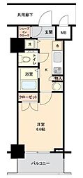 ウーノ・グランデ 1Kの間取図画像