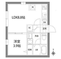 CASAPIAZZA池袋 1LDKの間取図画像