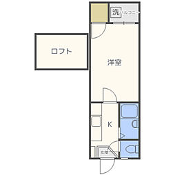 グレイスチトセ 1Kの間取図画像