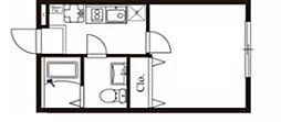 モダンラフォンテ高島平A 1階1Kの間取り