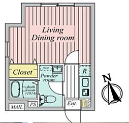 Yolk江古田 1階1Kの間取り