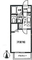 ディアコートさくら 1Kの間取図画像