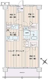 エスティメゾン豊洲レジデンスB棟 3LDKの間取図画像