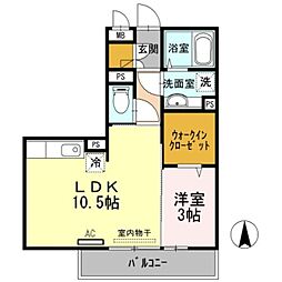CreekPalace 1LDKの間取図画像