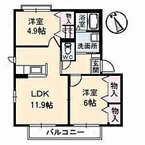 コンフォートヴィラ　II棟 B0205 ｜ 徳島県鳴門市鳴門町三ツ石字江尻山25-26（賃貸アパート2LDK・2階・54.07㎡） その2