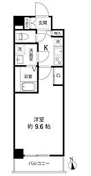 ハスネレジデンス 1Kの間取図画像
