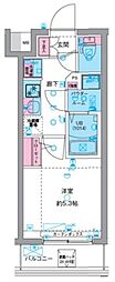 GENOVIA天王台 1Kの間取図画像