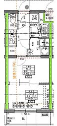 ラヴィエール住吉駅前 2Kの間取図画像
