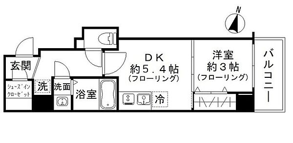 K BRIDGE ASAKUSA ｜東京都墨田区東駒形１丁目(賃貸マンション1DK・3階・25.83㎡)の写真 その2