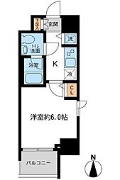 KDXレジデンス大島 1Kの間取図画像