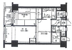 白山エクセルハイム 10階2DKの間取り