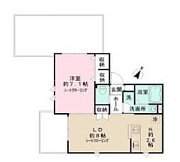 NIDO LARGO 1LDKの間取図画像