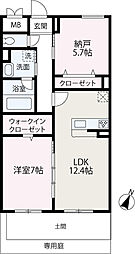 Ｃｉｅｌ　ｂｌｅｕ 1階1SLDKの間取り