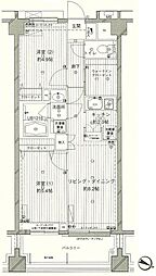 COSMOSREID西馬込 2LDKの間取図画像